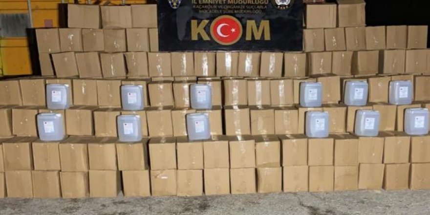 Gaziantep'te depoda 4 ton etil alkol ele geçirildi