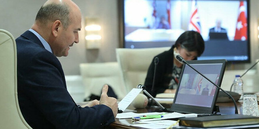 İçişleri Bakanı Soylu, İngiliz Mevkidaşı Patel İle Video Konferans Yöntemiyle Görüştü
