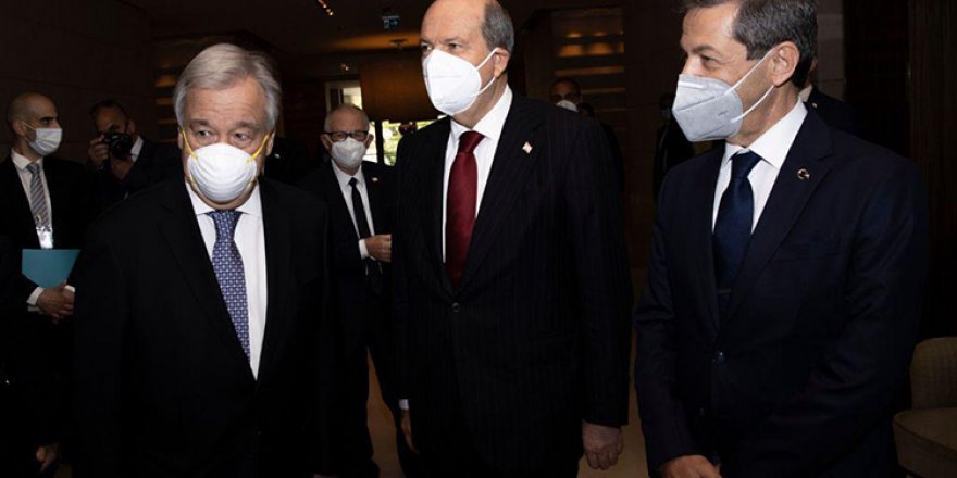 Guterres ve Tatar Cenevre'deki 5+1 gayriresmi Kıbrıs konferansında görüştü