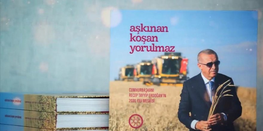İletişim Başkanlığından Cumhurbaşkanı Erdoğan'ın 2020 mesaisini anlatan 'Aşkınan Koşan Yorulmaz' kitabı