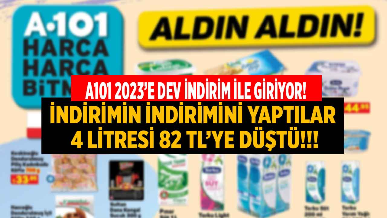 A101 indirimin indirimini yaptı 4 litresi 82 TL'ye satılacak sepetler çok ucuza dolacak