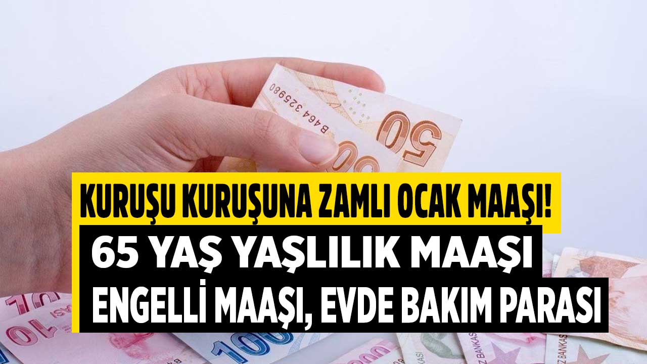 Engelli maaşı evde bakım parası 65 yaş yaşlılık aylığı hepsi değişti! İşte Ocak 2023 maaşı