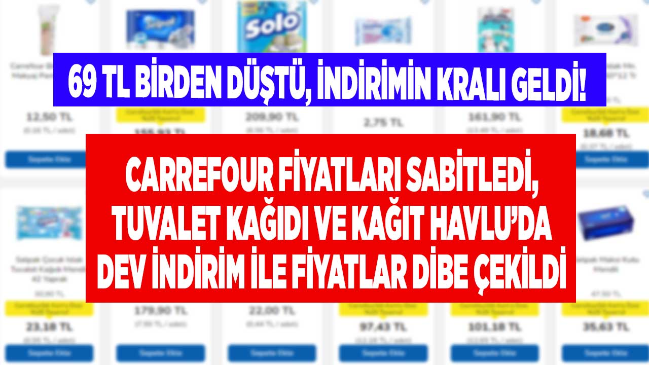 69 TL birden düştü indirimin kralı geldi! 32'li tuvalet kağıdı 12'li kağıt havlu stoklar bitiyor yetişen alıyor
