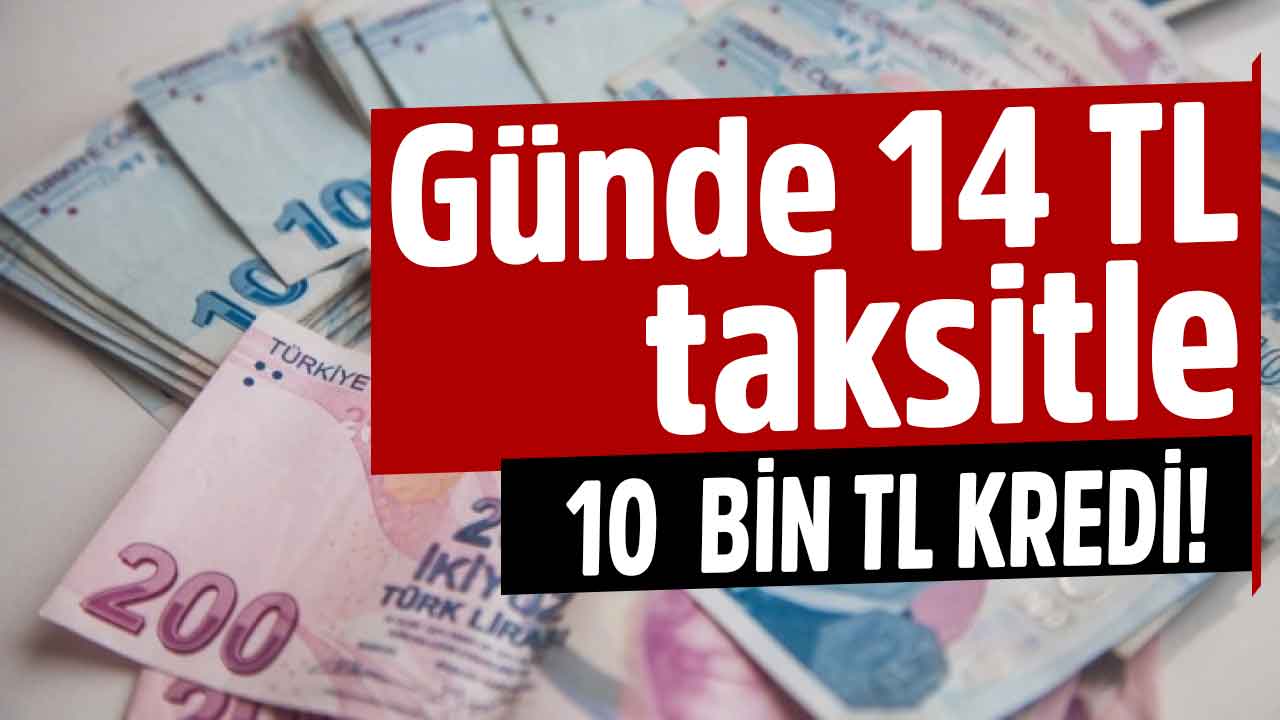 Halkbank'tan günlük 14 TL taksitle 10.000 TL anında trink kredi!