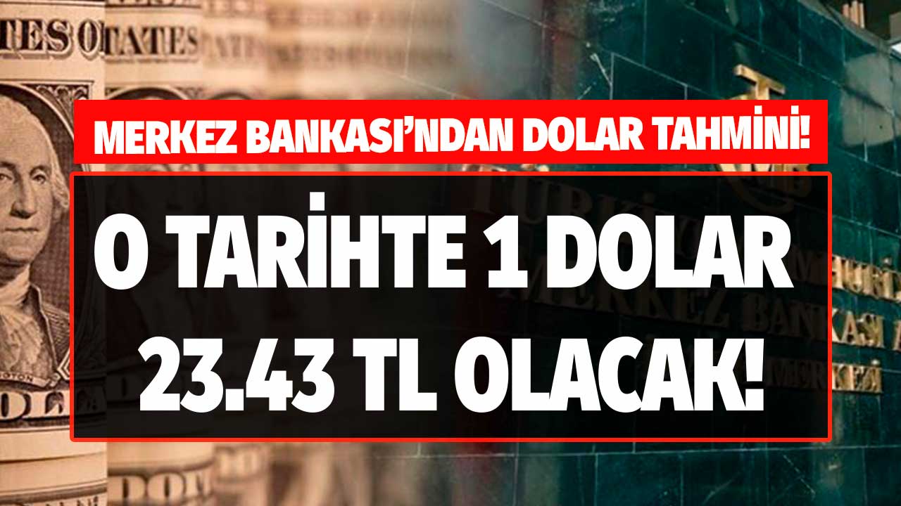 Merkez Bankası 2023 yılının ilk dolar tahminini yaptı! Doların 23.43 TL olacağı tarihi TCMB açıkladı