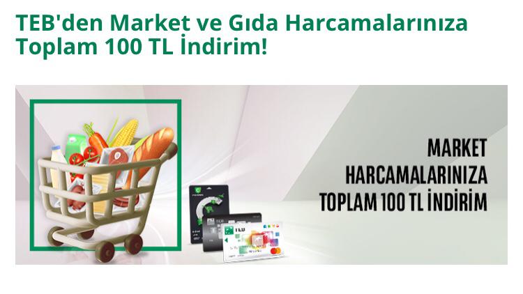 Son 4 gün kaldı! Bitmeden yararlanın! TEB market alışverişlerinde indirim yapıyor