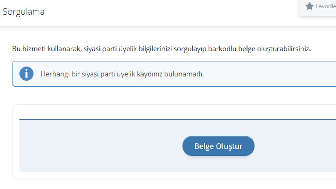 Belki var ama unuttunuz! Herkes e-Devlet'ten hemen öğrenebiliyor! Siyasi parti üyeliğiniz var mı yok mu?