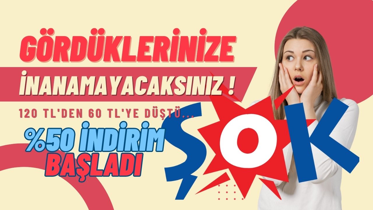 ŞOK marketlerde beklenen yüzde 50 indirim kampanyasında onlarca ürün yer aldı!