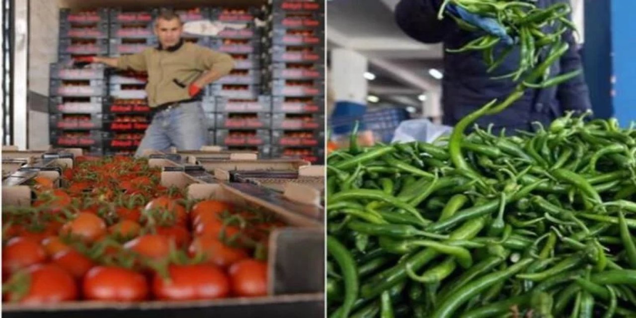 Domates ve Biber dışarıya ucuz bize 2 katı! Domates 30 TL, Biber 100 TL...
