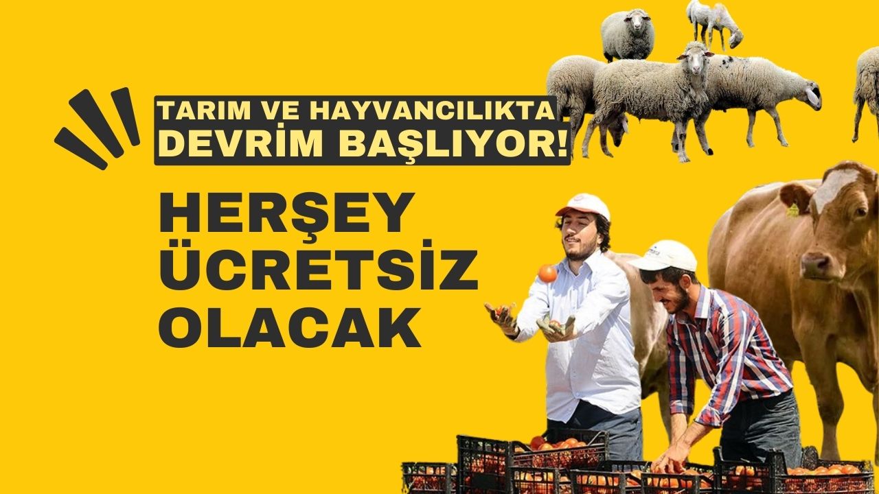 Tarım ve hayvancılıkta devrim başlayacak! Hepsi ücretsiz olacak
