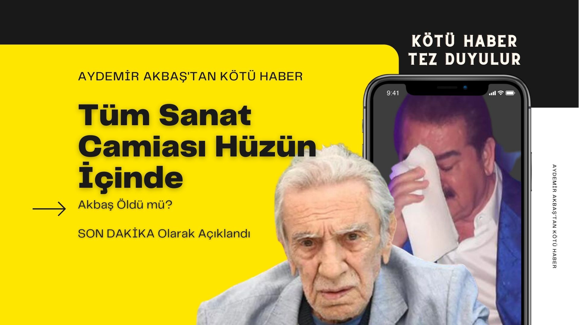 Ünlü sanatçı Aydemir Akbaş'tan kötü haber!