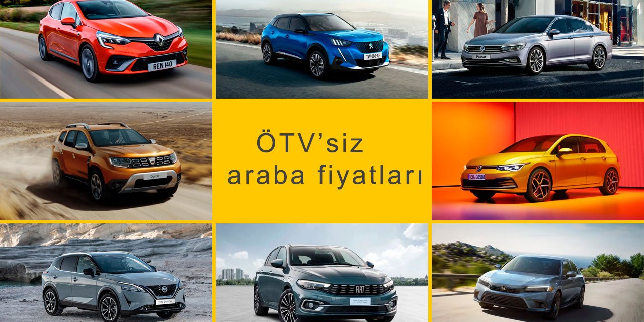 ÖTV'siz araç fiyat listesi belli oldu! FİAT Doblo, Renault, Citroen