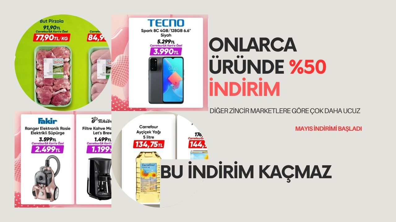 214,90 TL’den 107,95 TL’ye düştü! Carrefoursa’da yüzde 50 indirim kampanyası başladı!