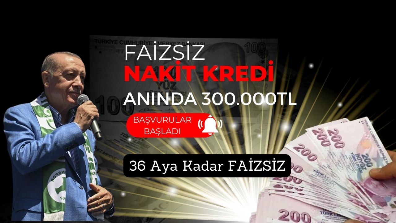 36 ay faizsiz 300 bin TL kredi verilecek! Başvurular başladı