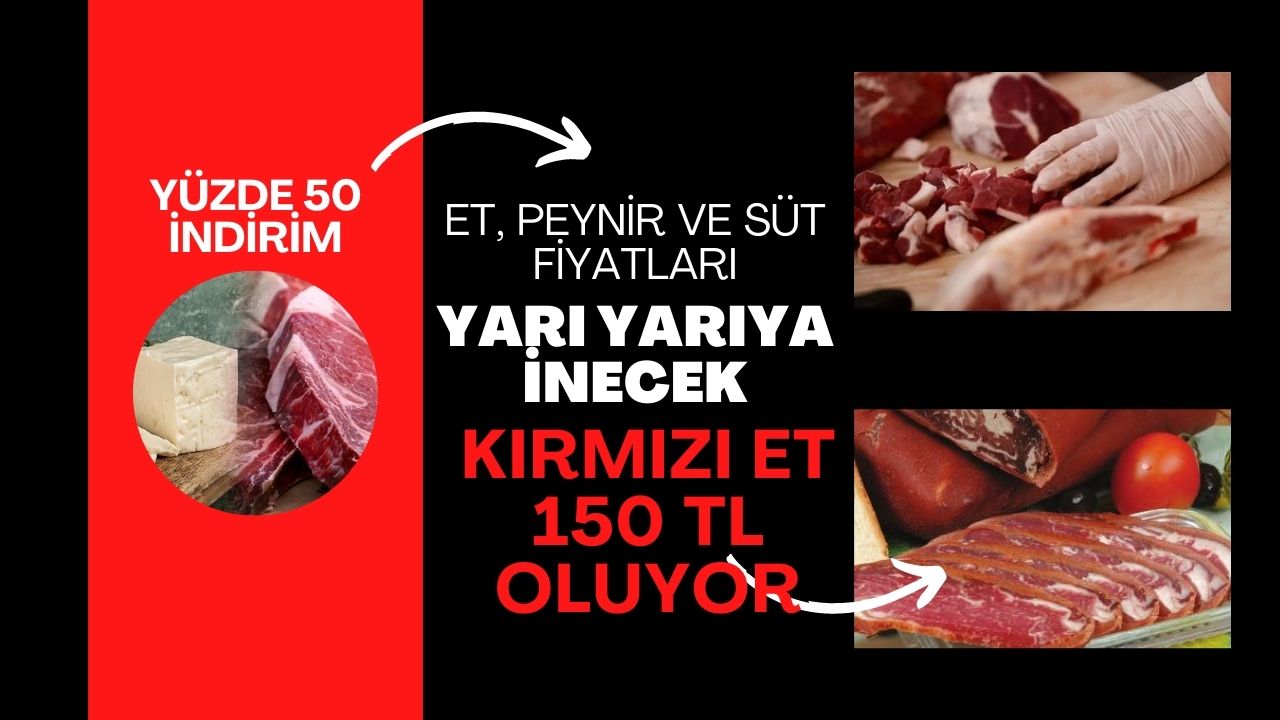 Et, peynir ve süt fiyatları yarıya inecek!