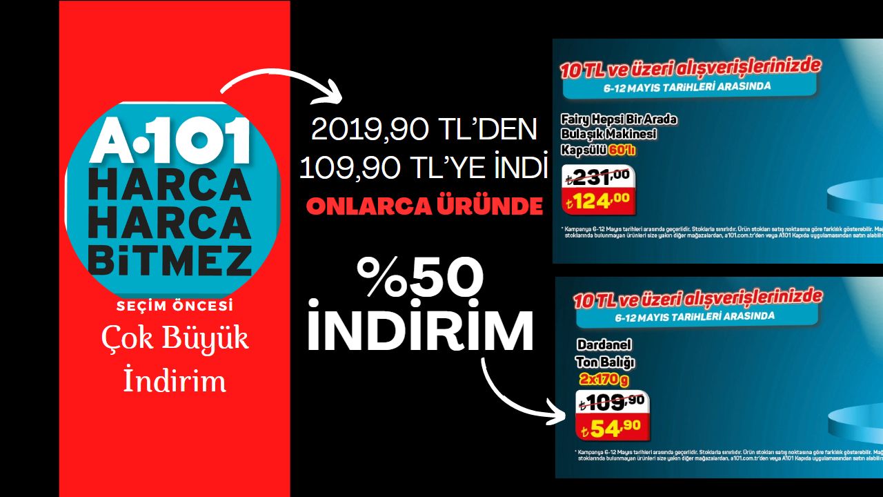 Seçim öncesi A101’de çok büyük indirim! 2019,90 TL’den 109,90 TL’ye indi