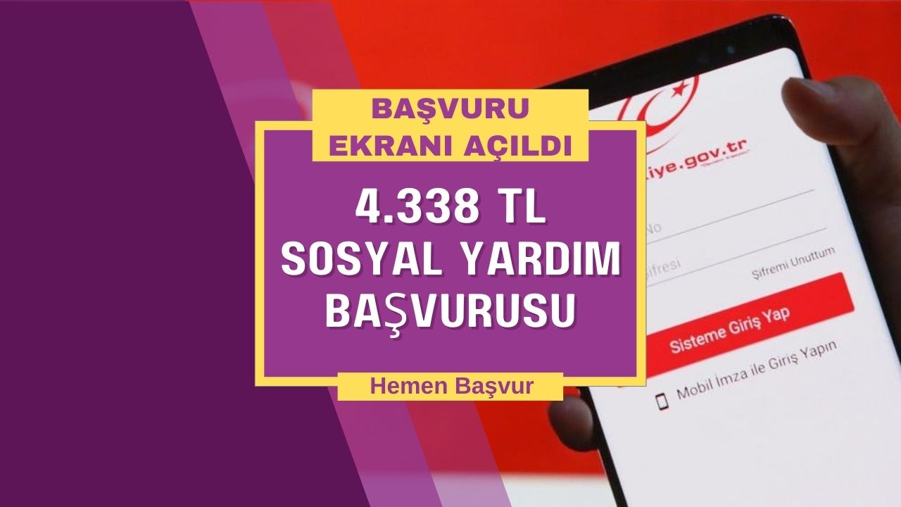 4.388 TL nakit yardımı için başvuru ekranı açıldı!