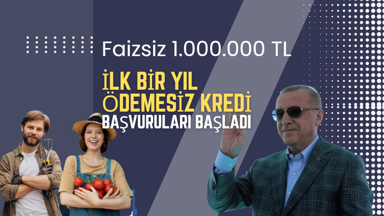 Erdoğan açıkladı Ziraat Bankası başlattı: 1 milyon TL’lik nakit kredi 2 yıl ödemesiz ve faizsiz veriliyor!