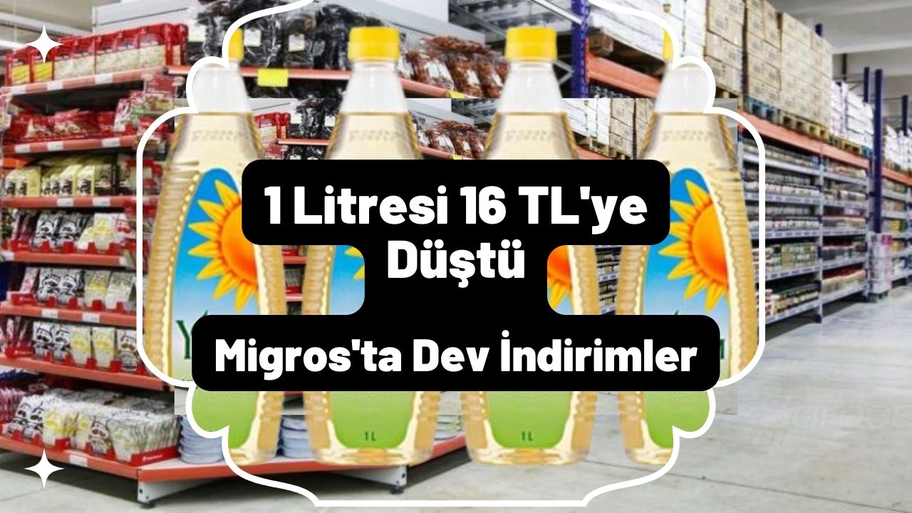 Migros’ta Yudum ayçiçek yağında dev indirim: Litresi 16 TL’ye düştü