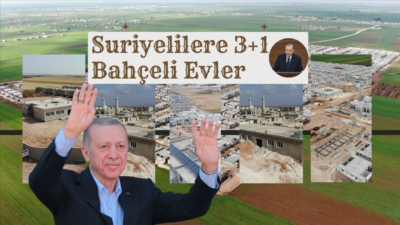 Suriyeliler için müstakil bahçeli evlerin yapımı son hızıyla devam ediyor!