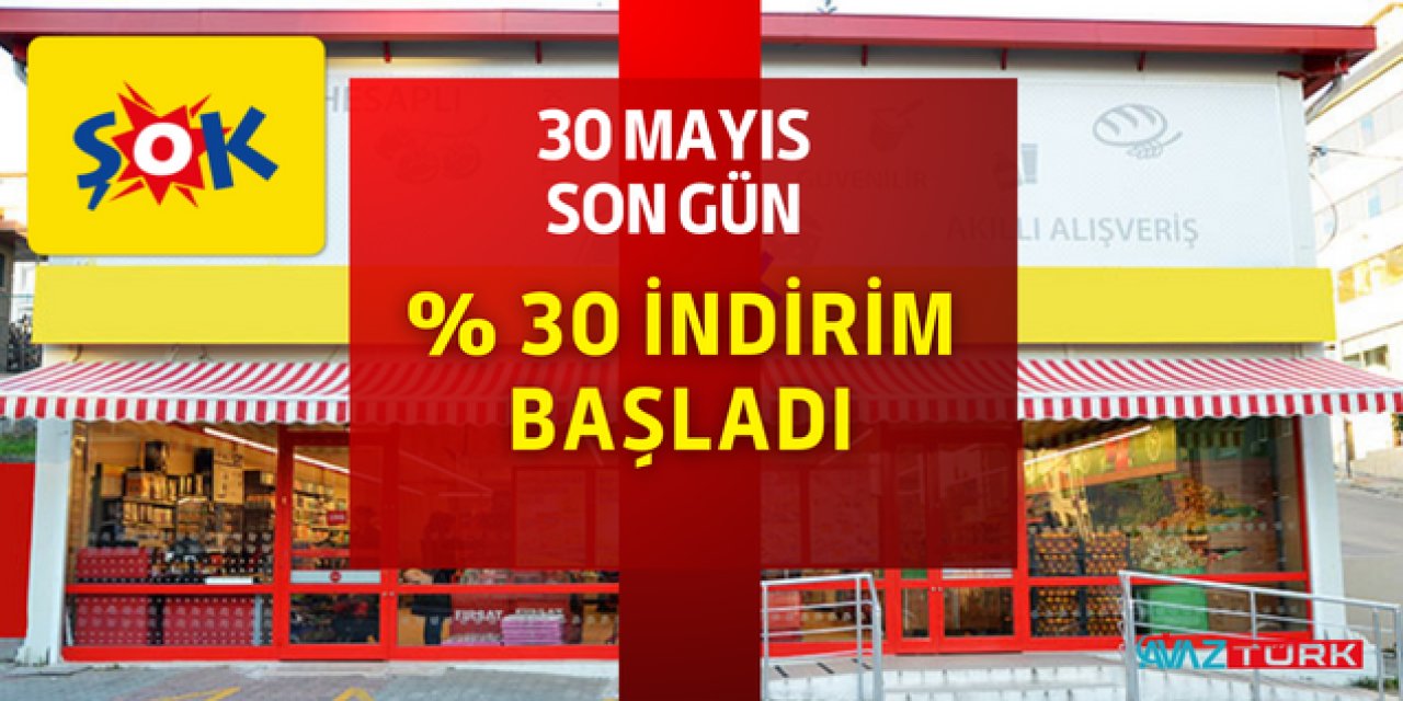 ŞOK Market'ten %30'luk İNDİRİM hamlesi: 9 kg toz deterjan, 2 L domestos, Molfix bebek bezi, bahçe ürünleri, masa, sandalye ve...