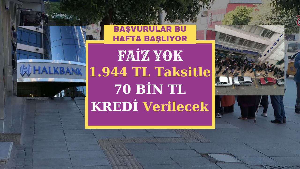 1.944 TL taksitle faizsiz 70 bin TL kredi desteği için başvurular bu hafta başlıyor!