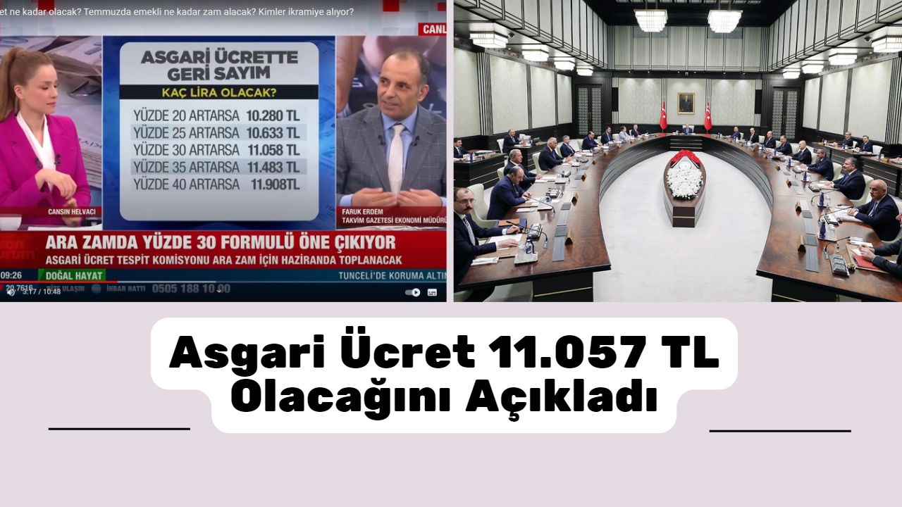 Asgari ücretin refah payı ile birlikte 11.057 Lira olacağını duyurdu!
