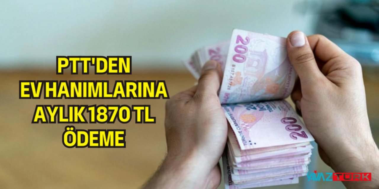 PTT'den ev hanımlarına aylık 1870 TL ödeme resmen başladı! Tek yapmanız gereken e-Devlet'ten başvuru yapmak ve...