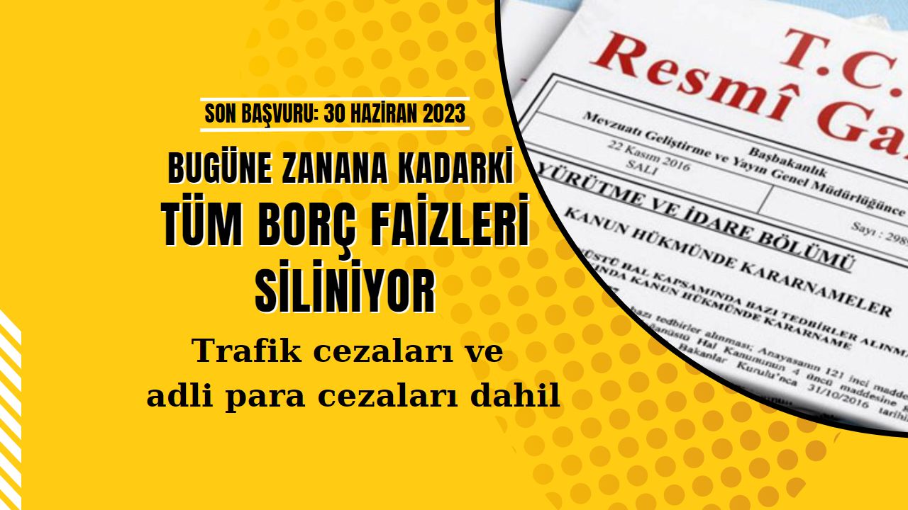 Cumhuriyet tarihin en kapsamlı borç yapılandırması devam ediyor! Trafik ve adli para cezaları dahil tüm faizler siliniyor