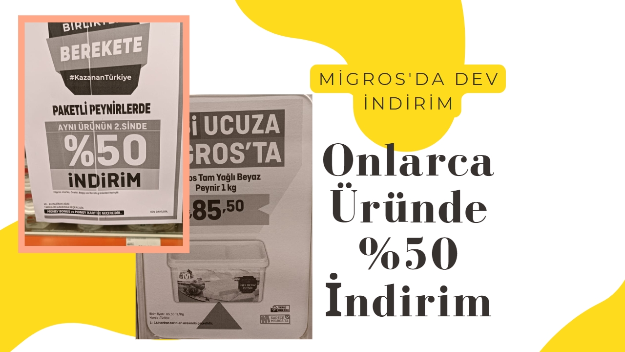 Migros’ta beklenen yüzde 50 indirim kampanyası bugün başladı