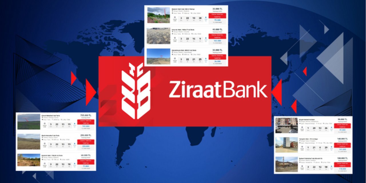 Ziraat Bankası'ndan flaş DAİRE ve ARSA satışları başladı: 30 Bin TL ile 100 Bin TL arasında 3+1, 2+1 evler ile 1 dönümlük arazi