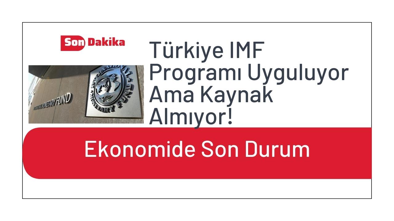Türkiye IMF Programı Uyguluyor Ama Kaynak Almıyor!