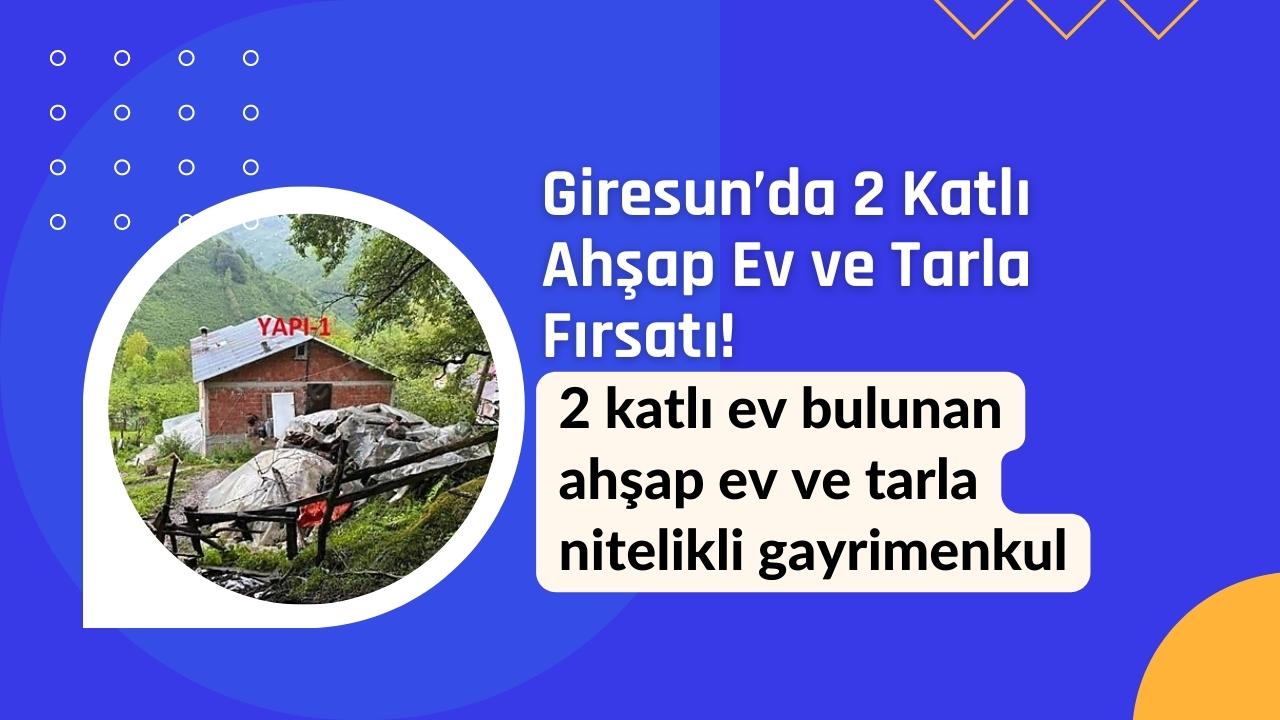 Giresun’da 2 Katlı Ahşap Ev ve Tarla Fırsatı!