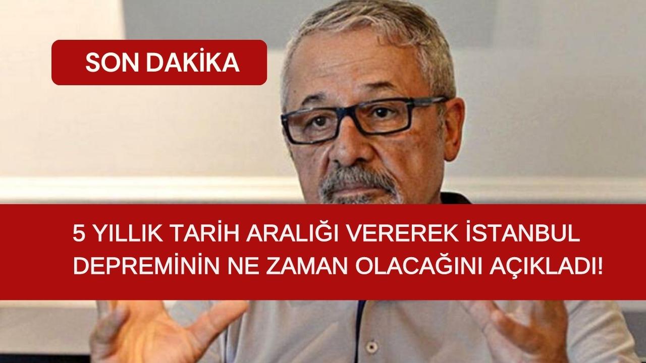 5 yıllık tarih aralığı vererek İstanbul depreminin ne zaman olacağını açıkladı!
