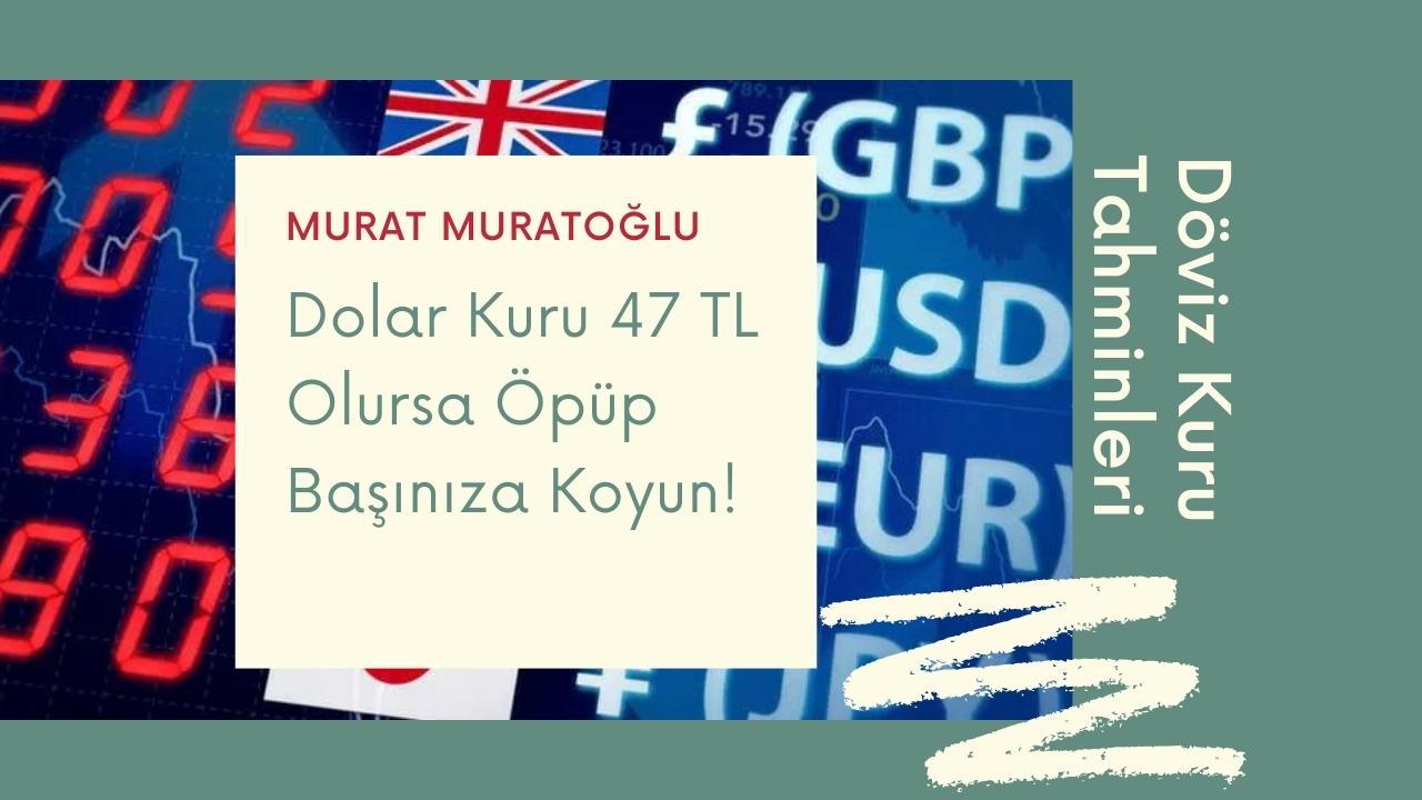 Murat Muratoğlu: Dolar 47 TL olursa öpüp başınıza koyun