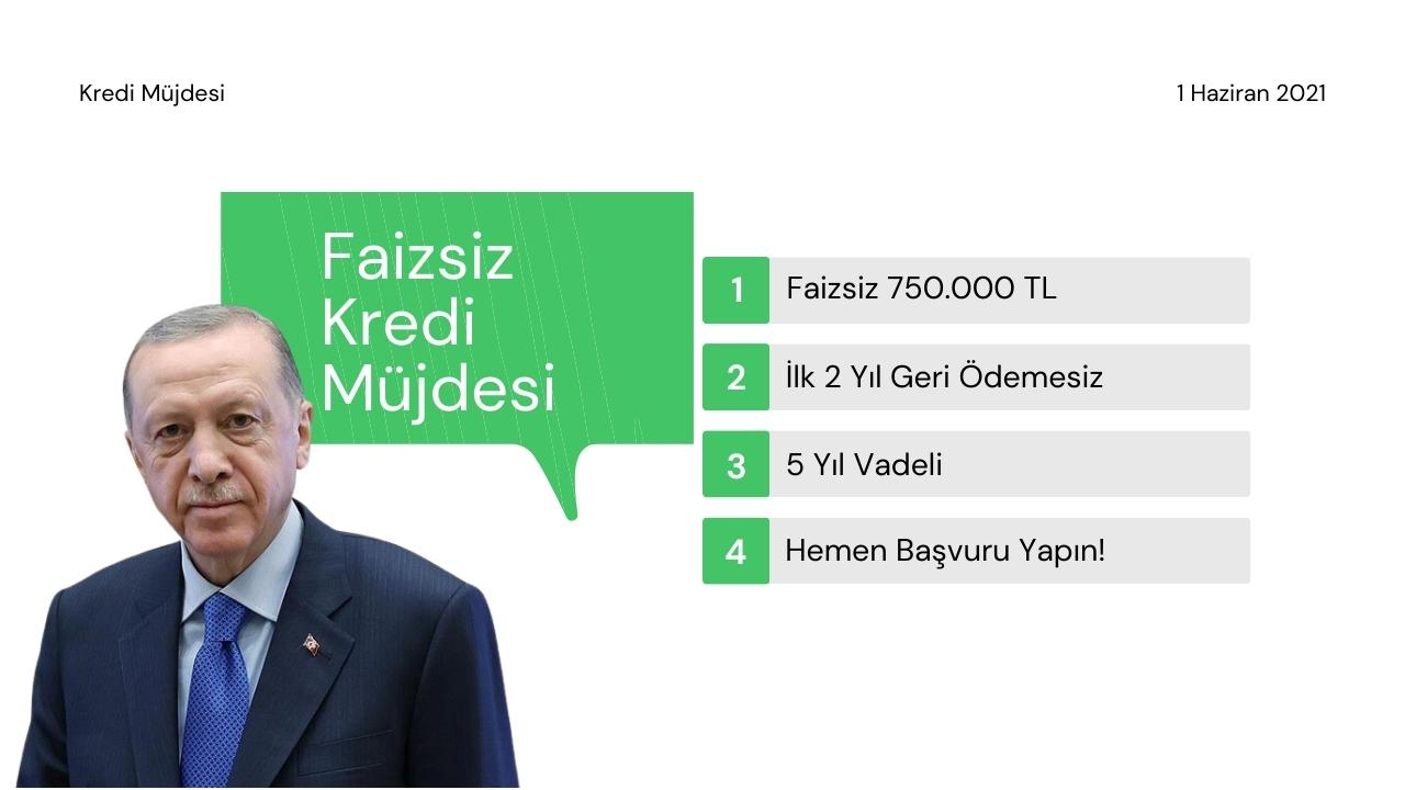 Halkbank aracılığı ile faizsiz ve ilk 2 yıl geri ödemesiz 750 bin TL kredi desteği paketi açıklandı!