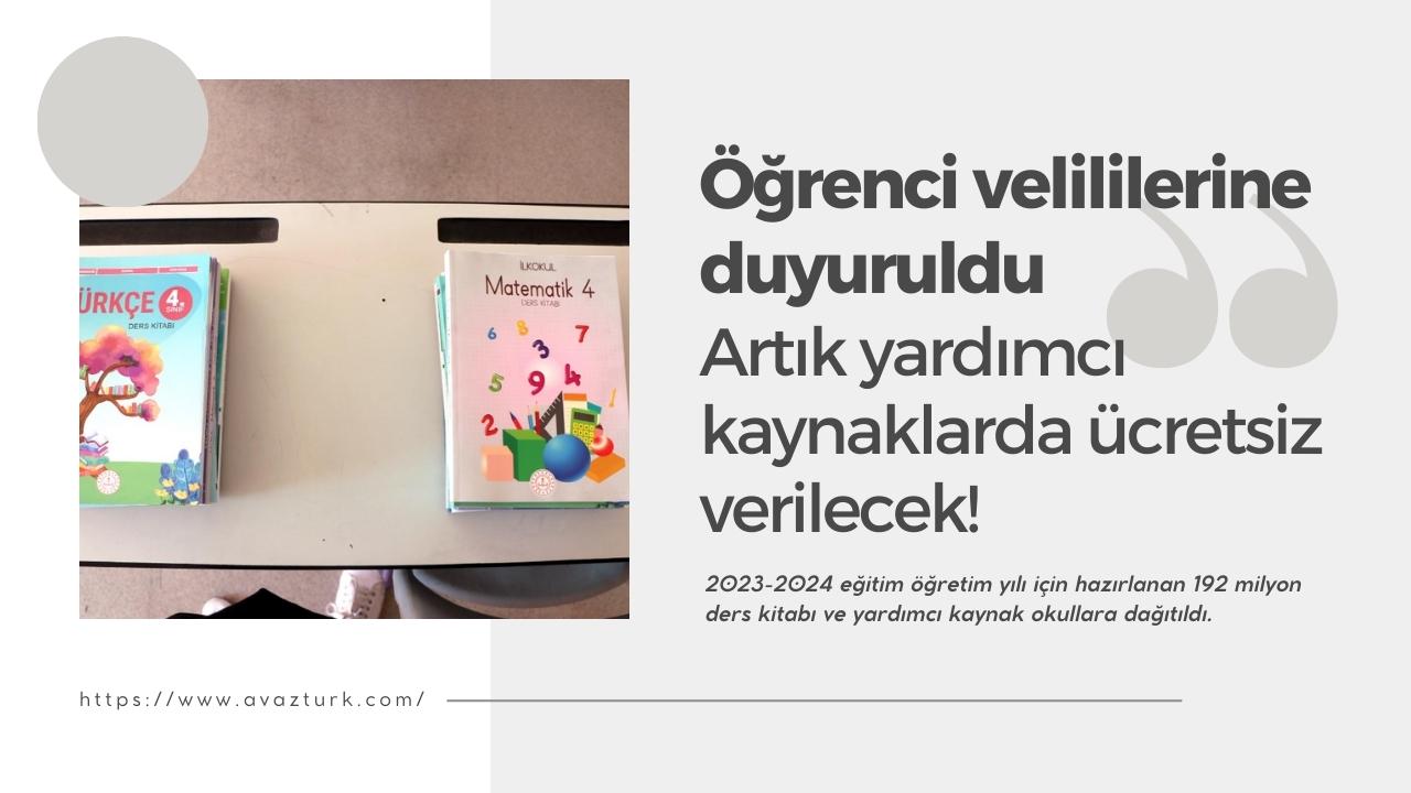 Öğrenciler için ücretsiz ders kitabı ve yardımcı kaynak dağıtımı başladı