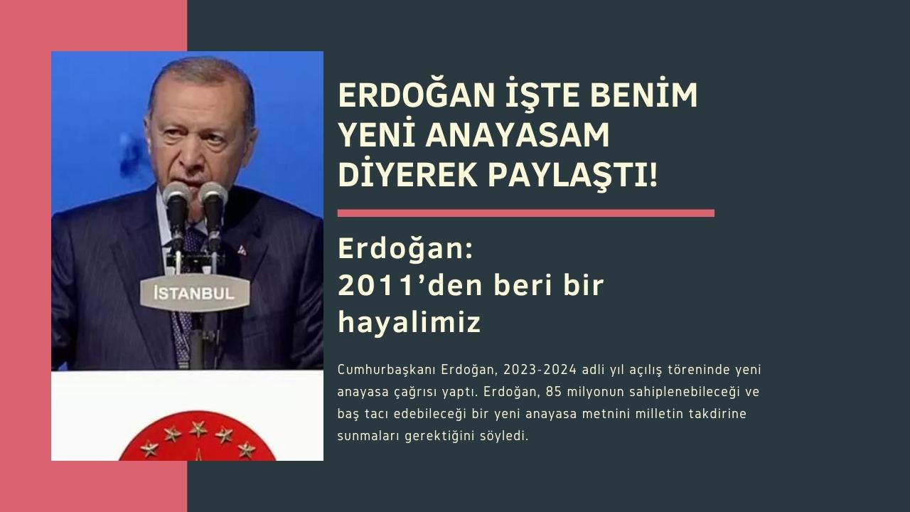 Erdoğan İşte Benim Yeni Anayasam Diyerek Paylaştı!