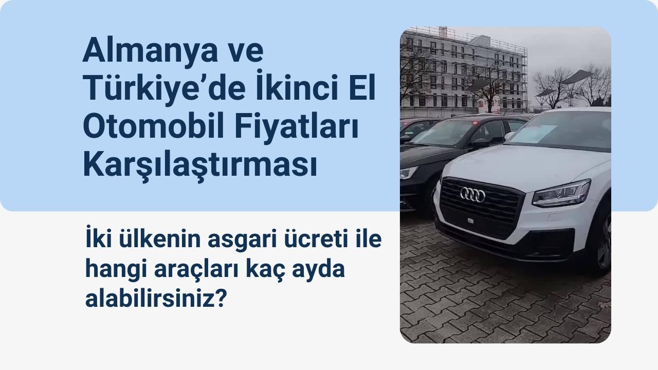 Almanya ve Türkiye’de İkinci El Otomobil Fiyatları Karşılaştırması: asgari ücreti ile hangi araçları kaç ayda alabilirsiniz?