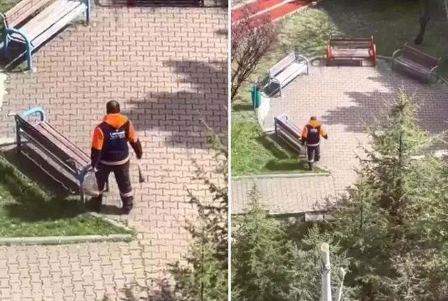Kamusal Alanda İğrençlik Rekoru Kıran Skandal: Park Bankına Dışkı Bırakan Sapkın, Temizlik Görevlisini Kaydedip Alay Etti