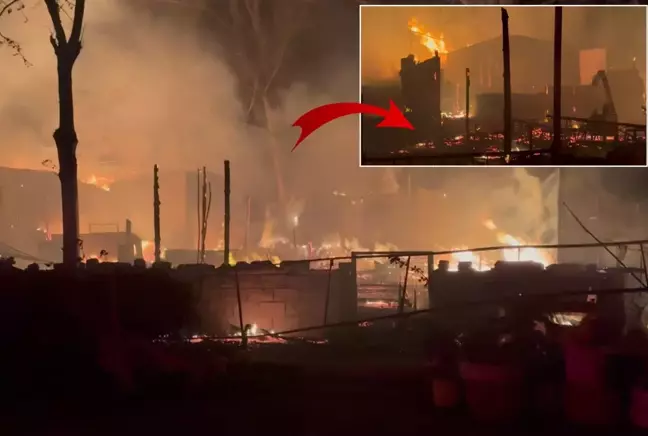 Sokak lambası gibi yandı, 6 dükkan yerle bir! Esnafın emeği göz göre göre yandı gitti!