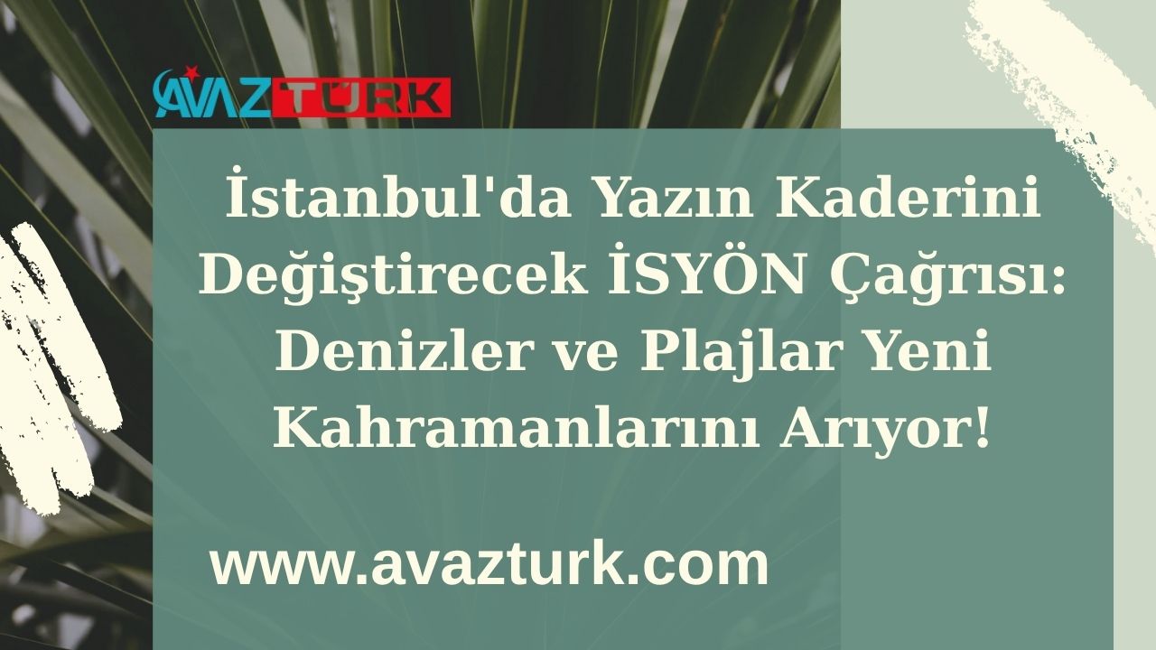 İstanbul'da Yazın Kaderini Değiştirecek İSYÖN Çağrısı: Denizler ve Plajlar Yeni Kahramanlarını Arıyor!