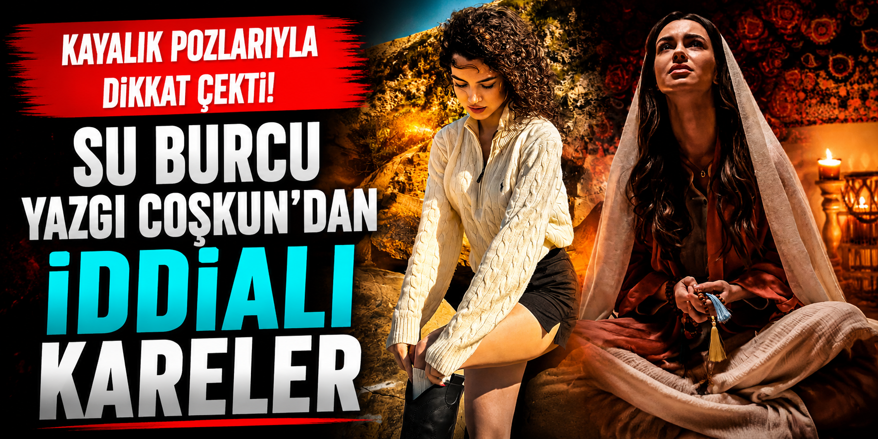 Kayalık Pozlarıyla Dikkat Çekti! Su Burcu Yazgı Coşkun’dan İddialı Kareler