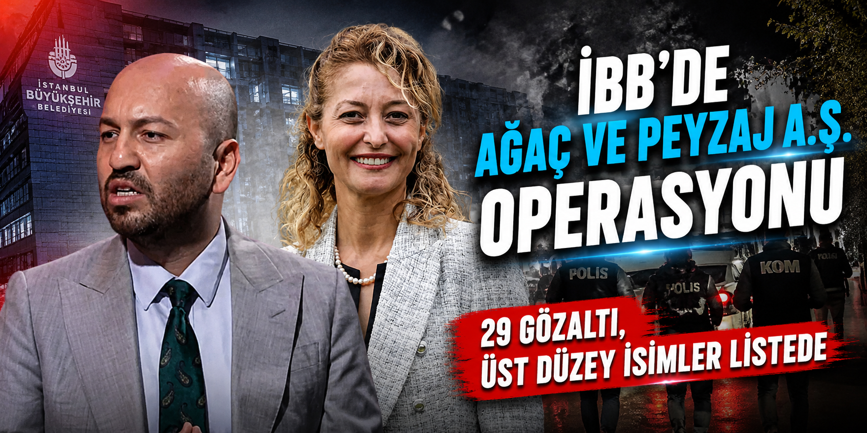İBB’de Ağaç ve Peyzaj A.Ş. Operasyonu: 29 Gözaltı, Üst Düzey İsimler Listede