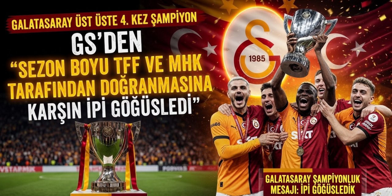 Galatasaray Süper Lig'deki 26'ncı şampiyonluğunu ilan etti: En yakın rakibine 7 şampiyonluk fark attı