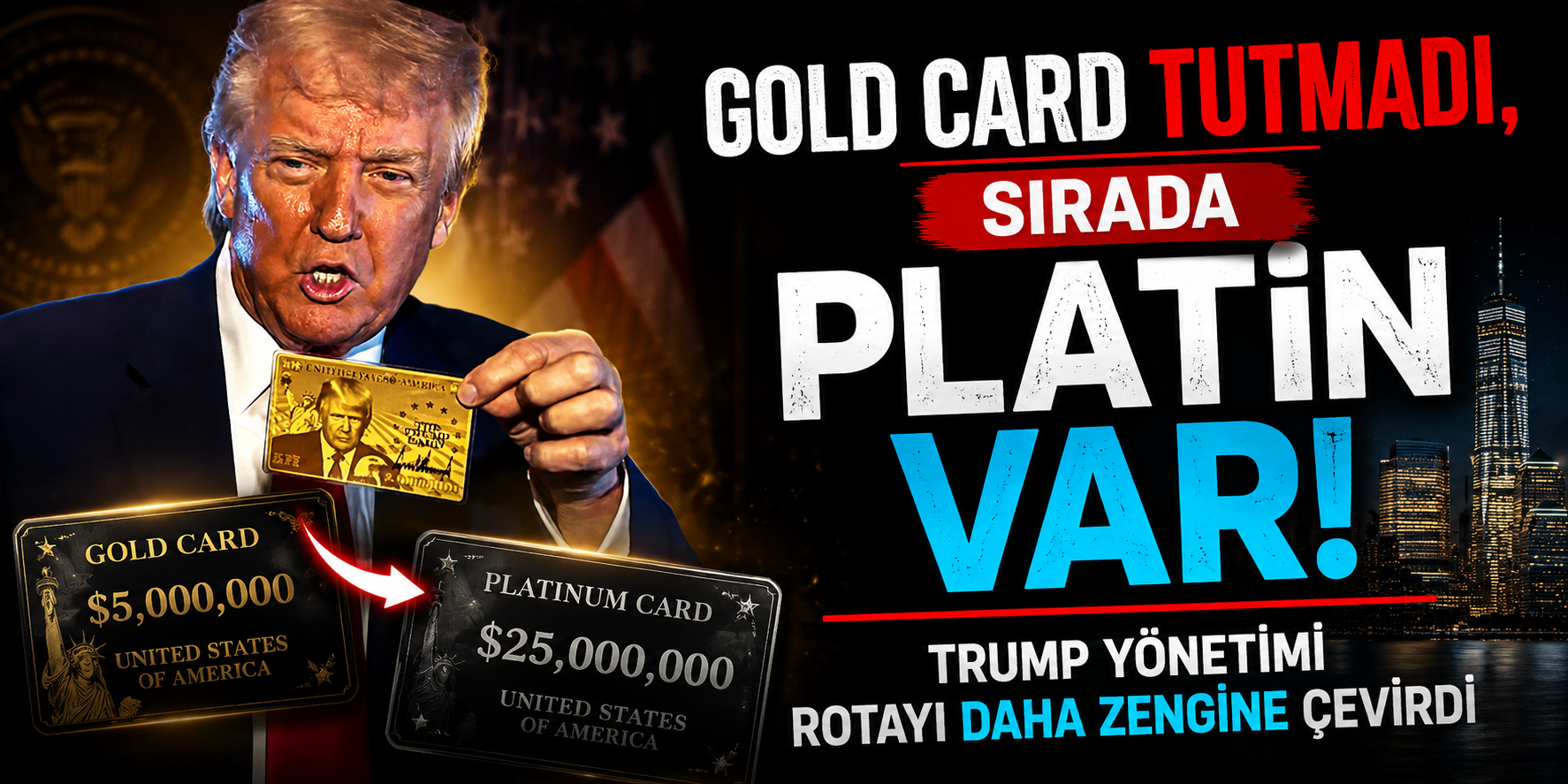 Gold Card Tutmadı, Sırada Platin Var! Trump Yönetimi Rotayı Daha Zengine Çevirdi