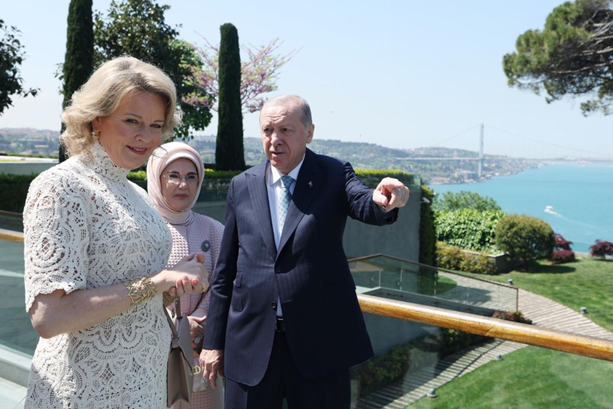 Erdoğan, Belçika Kraliçesi Mathilde’yi Vahdettin Köşkü’nde Ağırladı