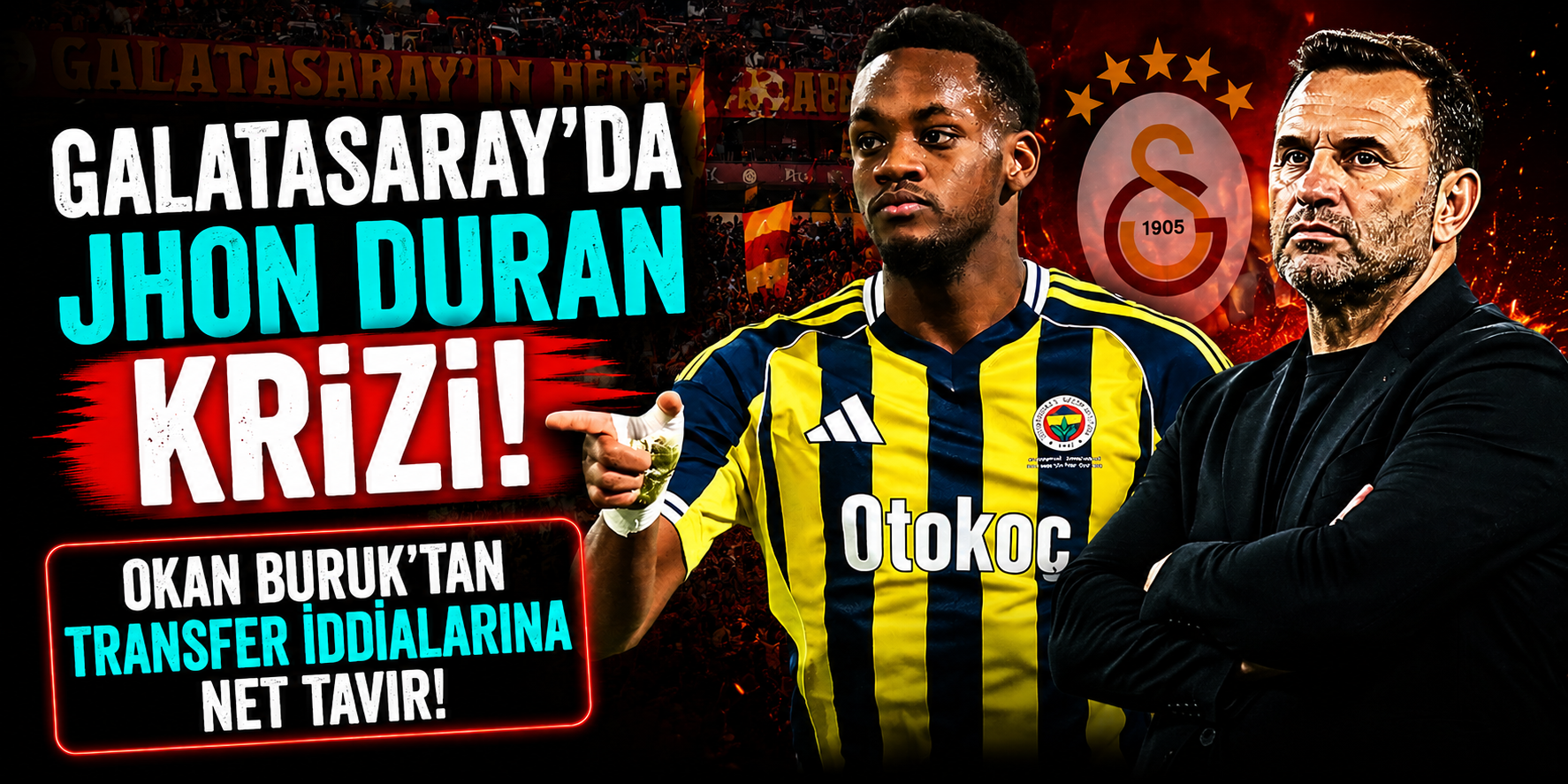 Galatasaray’da Jhon Duran Krizi! Okan Buruk’tan Transfer İddialarına Net Tavır