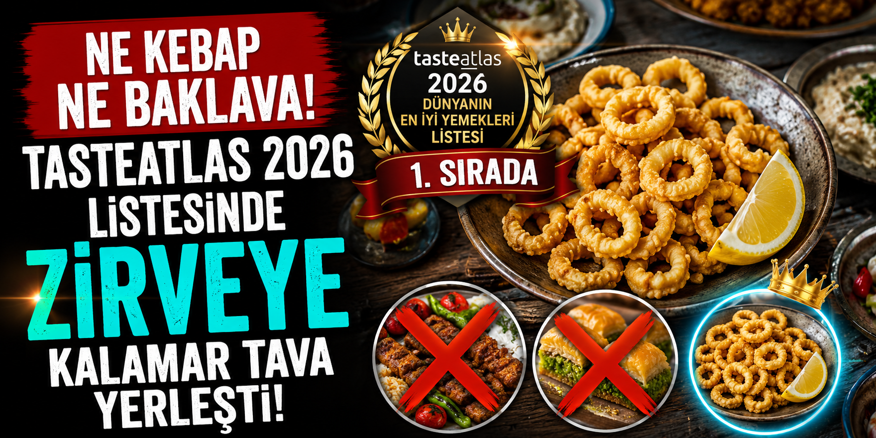 Ne Kebap Ne Baklava! TasteAtlas 2026 Listesinde Zirveye Kalamar Tava Yerleşti