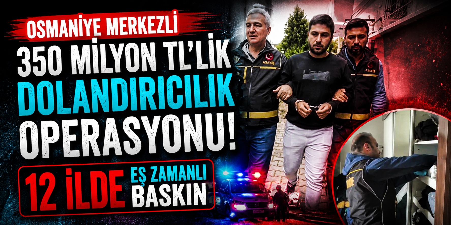 Osmaniye Merkezli 350 Milyon TL’lik Dolandırıcılık Operasyonu: 12 İlde Eş Zamanlı Baskın